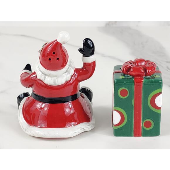Fitz & Floyd Salt & Pepper Shakers 3 1/2" Ceramic 2007 Holiday Home New w/ Box - Picture 7 of 15